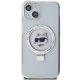 Karl Lagerfeld iPhone 15 Case Ring Stand Choupette Head MagSafe, White