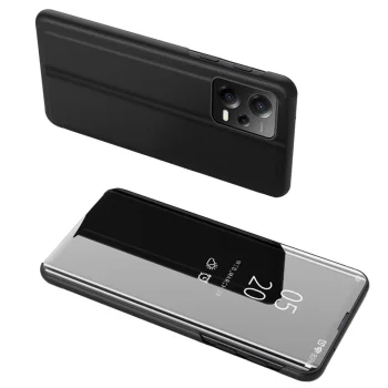 Clear View Case Flip Cover for Xiaomi Redmi Note 12 Pro+, Black