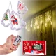 LED Curtain Lights with Christmas Figures 3m 125 LED, Warm White
