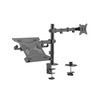 Monitor Arm with Laptop Tray 17"-32" Screen 10"-15.6" Laptop