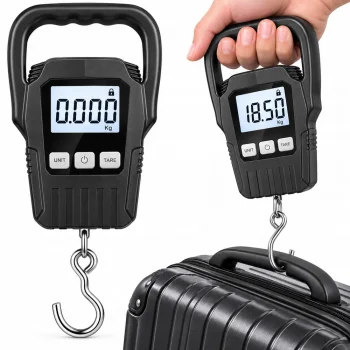 Digital Luggage Scale with Hook, Travel and Fishing Scale, LCD 50 kg / 10 g