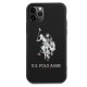 Apple iPhone 11 Pro Max 6.5\'\' US Polo Silicone Collection Case Cover (USHCN65SLHRBK), Black
