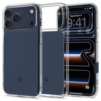 Spigen Thin Fit MagSafe Case for iPhone 17 Pro Max, Clear Navy Blue