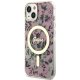 Guess iPhone 14 Case Flower MagSafe, Pink