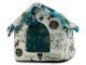 Pet house and bed for dogs and cats, size L, white, black interior
