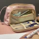 Maaleo Two-Compartment School Pencil Case, Pink