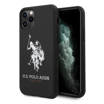 Apple iPhone 11 Pro Max 6.5'' US Polo Silicone Collection Case Cover (USHCN65SLHRBK), Black | Telefona Maciņš Vāks...