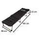 LUARO Folding Camping Bed / Lounger, 193 cm, Black