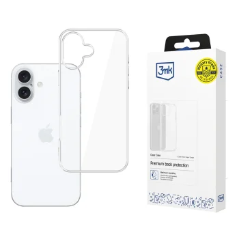3mk Clear Case for iPhone 16 Plus, Transparent