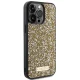 Guess iPhone 15 Pro Case Rhinestone Metal Logo, Yellow