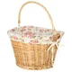 Woven Bicycle Basket with Floral Pattern and Click Mount