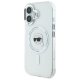 Karl Lagerfeld iPhone 16 Plus Case IML Metal Karl Head MagSafe, White