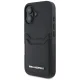Karl Lagerfeld HC Grained PU Cardslot Metal Elong iPhone 16 Case, Black