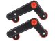 2-in-1 Ab Roller and Push-Up Bars, Black