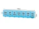 Weekly Pill Organizer 7 Day Supplement Case Blue