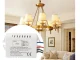 Wireless light switch with remote control, 1 channel, 20m range