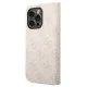 Guess iPhone 14 Pro Bookcase 4G Vintage Gold Logo Pink