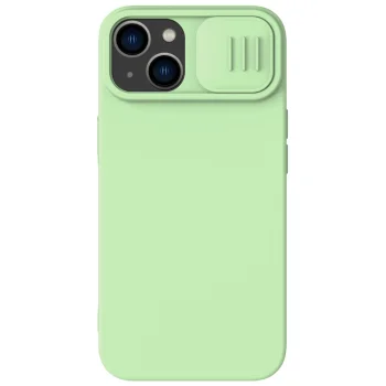 Nillkin CamShield Silky Silicone Case for iPhone 14 Plus with Camera Cover, Green