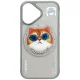 Nimmy Glasses Cool Cat MagSafe Case for iPhone 16 6.1\" with Phone Stand, Gray