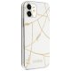 Guess iPhone 12 mini Case Gold Chain Collection, White
