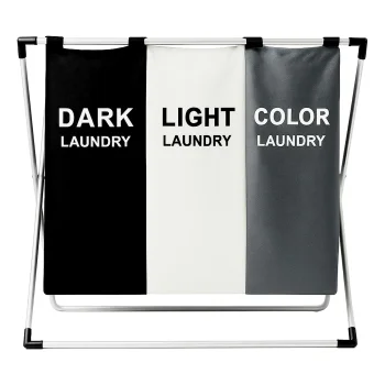 3-Compartment Laundry Basket Organizer