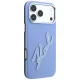 Karl Lagerfeld Smooth Big Resin Signature Case for iPhone 18 Pro / 17 Pro - Blue