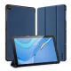 Huawei MatePad T 10s (AGS3-L09, AGS3-W09) DUX DUCIS Tri-fold Stand PU Leather Tablet Cover Case, Blue