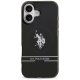 US Polo DH and Bottom Stripe Logo MagSafe iPhone 17 Case - Black