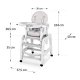 Ricokids 7090 Sinco 5-in-1 barošanas krēsliņš, pelēks
