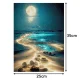 Maaleo Diamond Painting Kit \"Beach\" 40x30cm, 5D Diamond Art Set 26769