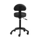 Hairdressing Stool Gabbiano D026 with Backrest, Black