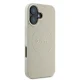 Guess iPhone 16 Case Grained Ring MagSafe, Beige