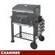 Kaminer Garden Charcoal Grill with Lid and Cast Iron Grate 116x55x110cm
