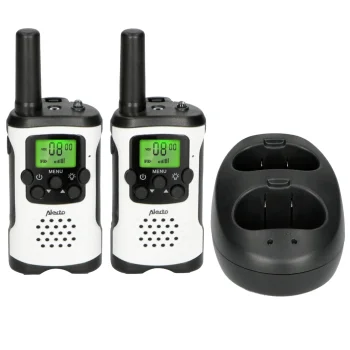Alecto FR-175 Walkie-Talkie Set 2-Pack, 7 km Range, White/Black