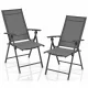 Sofotel So-983 Folding Garden Chairs Set of 2, Graphite