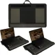 Portable laptop table with cushion for bed or lap, black