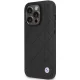 BMW Leather Quilted Case for iPhone 14 Pro, Black