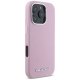 Karl Lagerfeld Saffiano Full Wrapped Elongated Metal Logo MagSafe iPhone 16 Pro Max Case - Pink