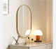 Leobert Large Oval Wall Mirror 100x50 cm, Gold Frame