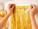 Foil Fringe Party Curtain Photo Backdrop 100x180cm, Gold