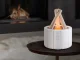 USB Air Humidifier and Aroma Diffuser with RGB LED and Flame Effect, 250ml, White