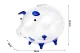 Large Glass Piggy Bank for Coins and Banknotes, Transparent