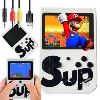 Mini Console Portable, Retro Games, 400 Games, 3.0", TV Connection, White