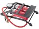 Double Cylinder Foot Pump with Pressure Gauge and Adapters TUV
