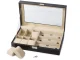 Watch and Glasses Organizer Box, Black