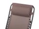 Garden Beach Deck Chair Folding Sunbed with Headrest and Cup Holder, Brown