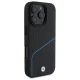 BMW iPhone 16 Pro Max Case Sign Leather Textured And Line MagSafe, Black