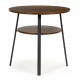 ModernHome Round Industrial Coffee Table with Storage Shelf
