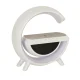 Multifunctional RGB LED Lamp with Bluetooth Speaker, Wireless Charger & Alarm Clock, White