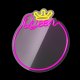 LED Neon Mirror QUEEN Sign with Dimmer Forever Light FMNE04, Warm White Pink